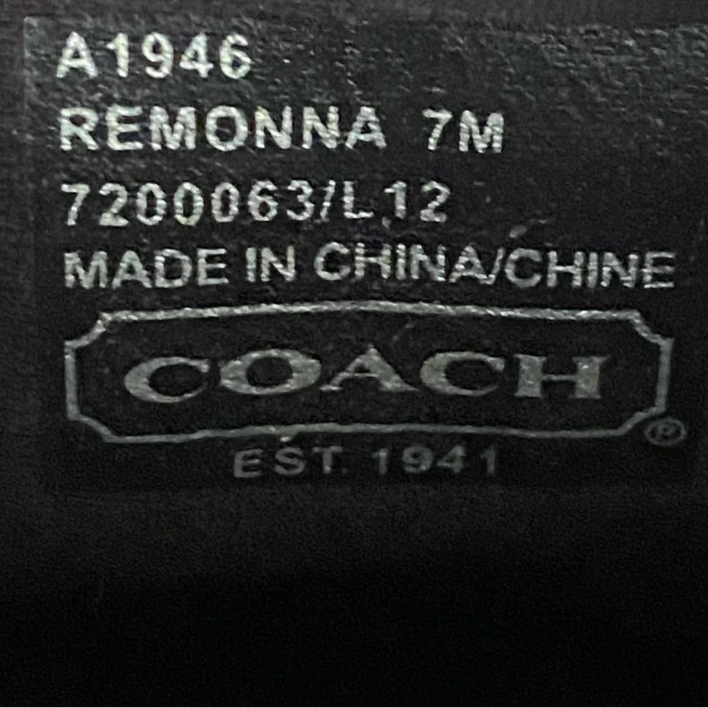 COACH Women's Signature BLACK  Athletic SNEAKERS Shoes~Size 7M~Remonna~ - Picture 2 of 9